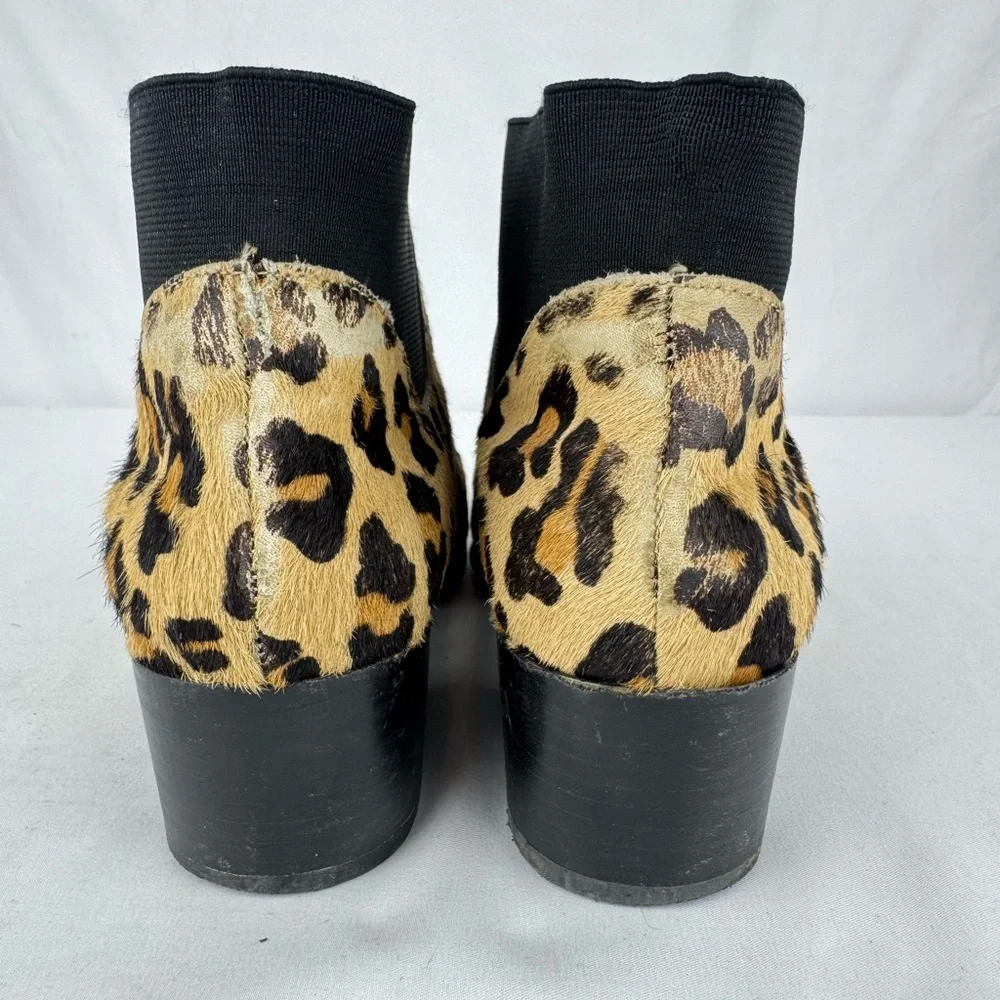 Steve Madden Leopard Print Calf Hair Ankle Bootie - Picture 5 of 11